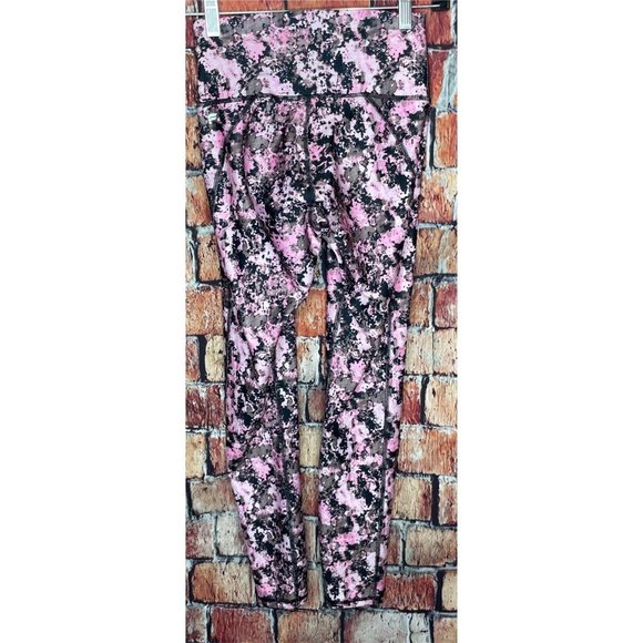NWT Fabletics High Waisted Powerflex 7/8 Leggings Women’s XS 2-4 Pink Black - Picture 2 of 4